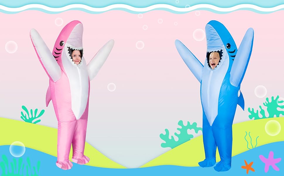 Inflatable Shark Costume Kids, Halloween Shark Inflatable Costumes