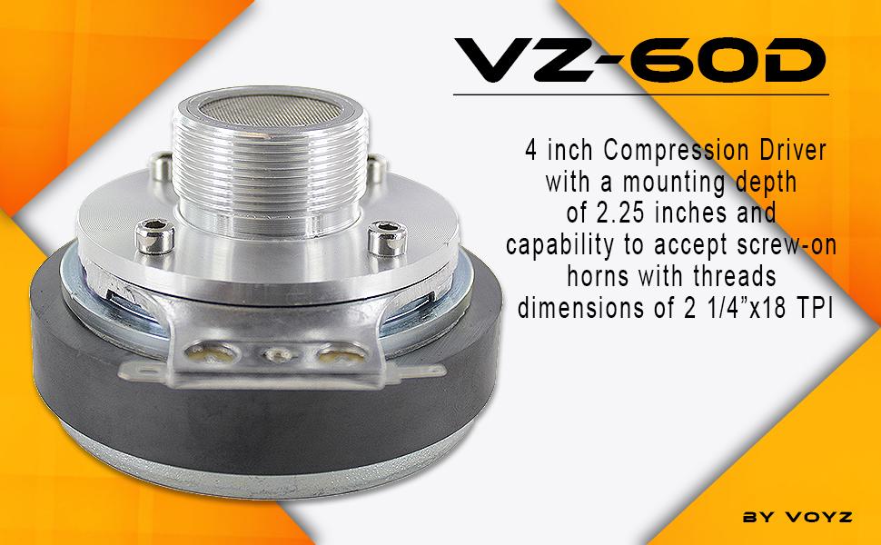 VOYZ 280 Watts 8 ohm 1.5" Speaker Compression Driver Unit