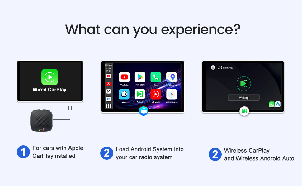 Wireless CarPlay Adapter CarlinKit V3 CarPlay AI Box Supports Wireless