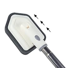wall scrubber with long handle for cleaning replacement pad