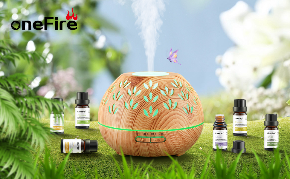 Oil Diffuser Essential Oils[6 Pack], 500ML Oil Diffuser Large Room,8 Colors+23dB
