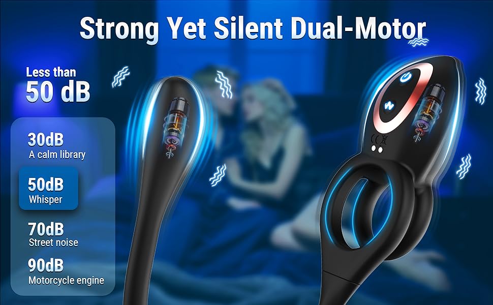 Strong yet silent dual-motor, less than 50 dB