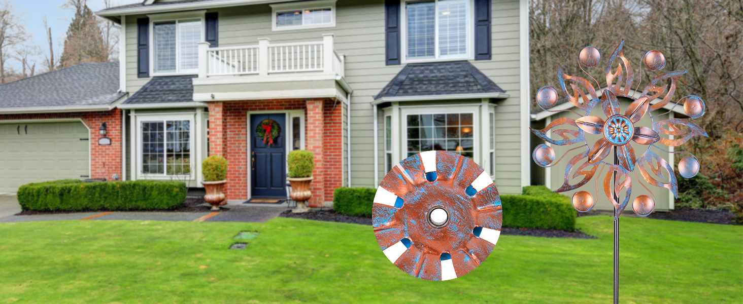 VEWOGARDEN 2PCS Metal Wind Spinners, Waterproof Wind