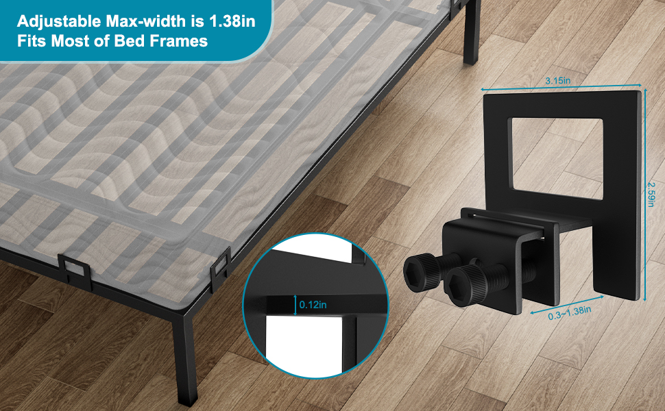 HHNAEJX 6 PCS Adjustable Non Slip Mattress Gasket for Bed