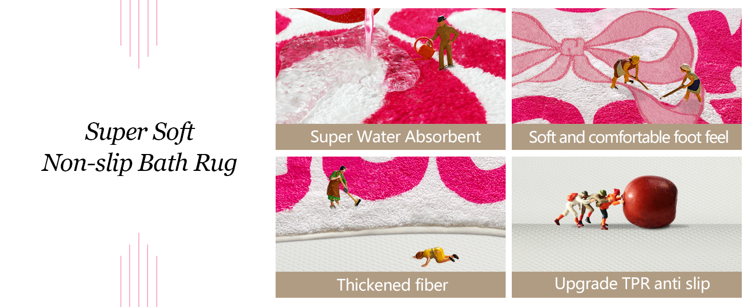 You Look Good Bath Mat Cute Bow Funny Bathroom Rug