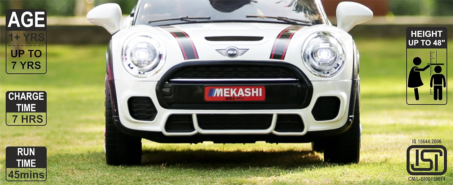 Mekashi electric ride on car for children upto 7 years old