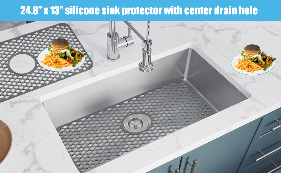 Kitchen Sink Mats, Silicone Sink Mats for Bottom of Kitchen Sink, Sink Protectors