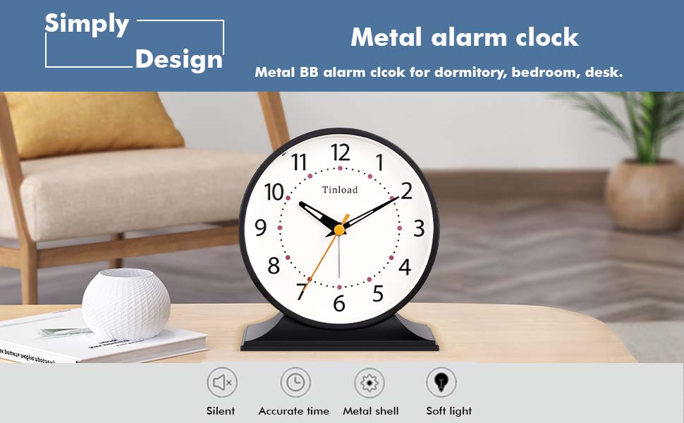 4.5" Antique Retro Analog Alarm Clock, S... 13 1