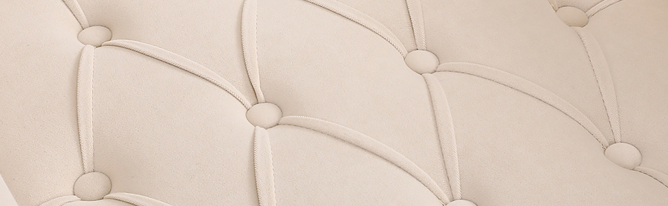Velvet Accent Chair with Ottoman