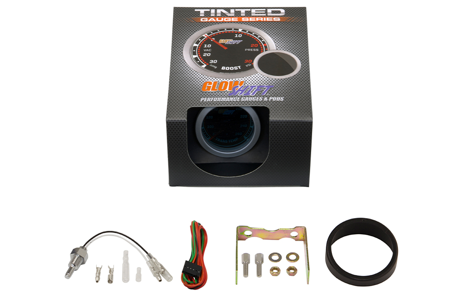 GlowShift Blue Digital LED Transmission Temperature Gauge GlowShift