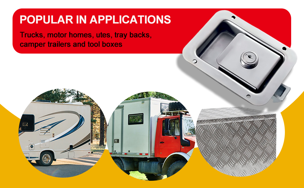 Truck Tool Box Latch, Stainless Steel Trailer Tool Box