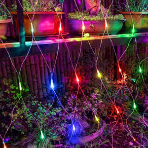 Net lights decorative tree