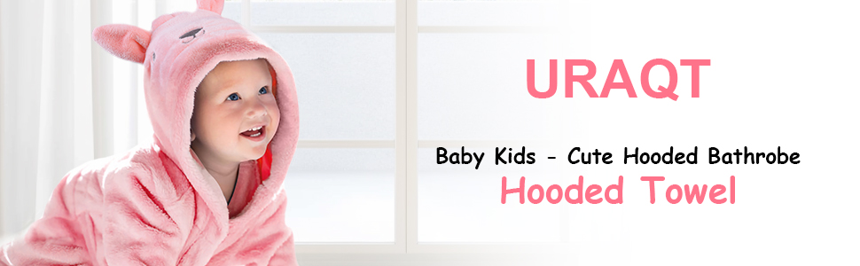 3D Pink Rabbit Baby Bathrobe