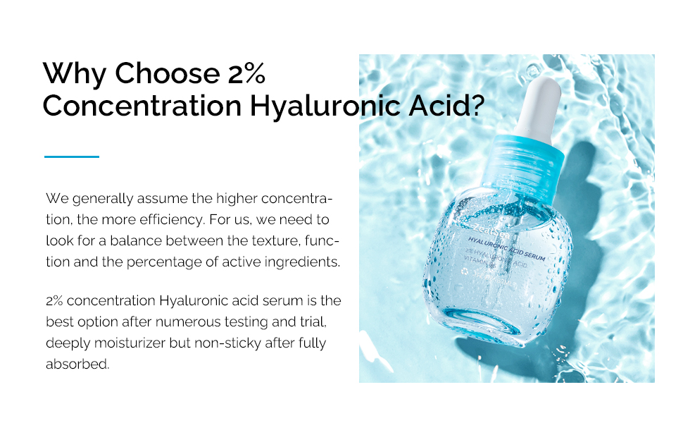 ZealSea Hyaluronic Acid Serum for Face 2 + Vitamin B5, Facial