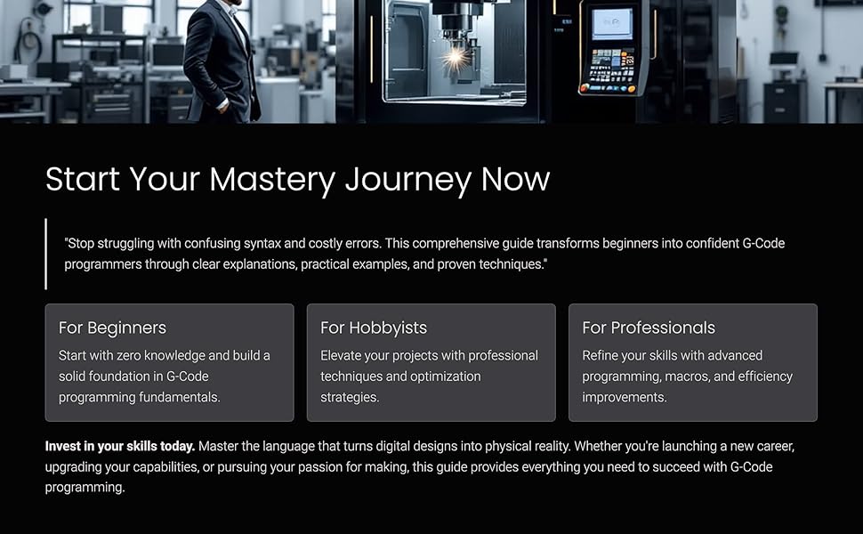 Unlock the Power of G-Code: Master CNC Machining and 3D Printing: from Basics to Advanced Mastery 9 Comincia oggi