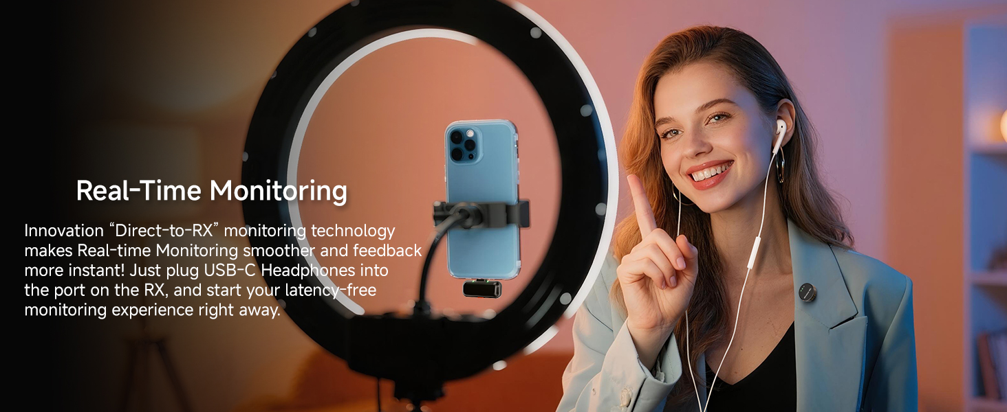 Mini Microphone, Real-time monitoring