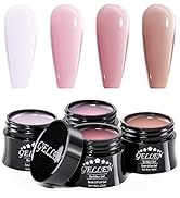 Gellen Builder Gel Kit - Nail Extension Kit Nude Baby Pink Naked Purple Rose Brown Builder Nail G...