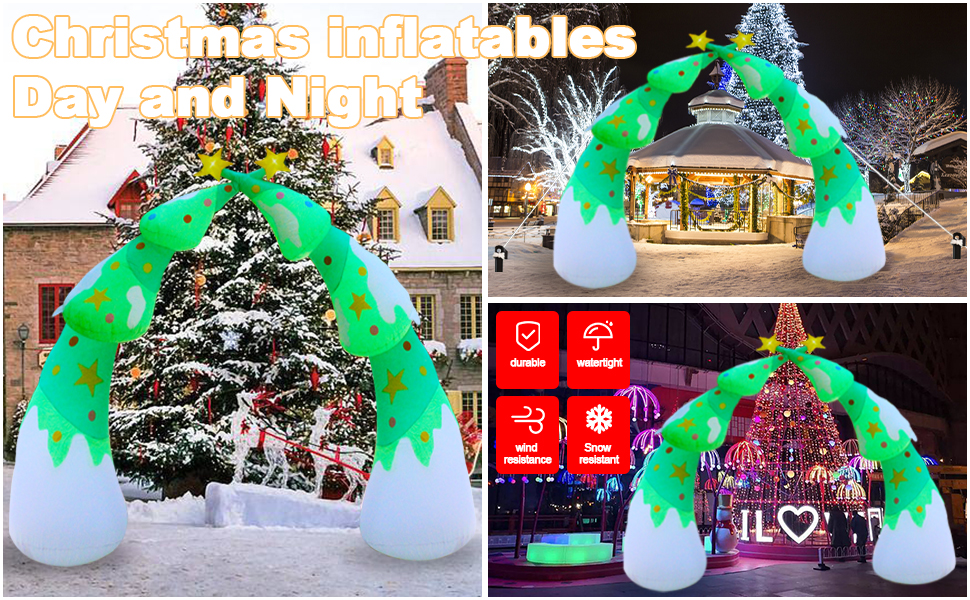 9 Ft Christmas Inflatable Tree Archway,Blow Up Yard