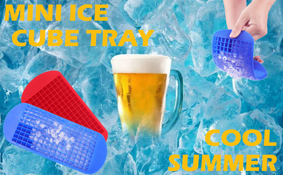 MIYAJOY Mini Ice Cube Trays 2 Pack, 160 Silicon Small Ice Cube Molds, Easy Release