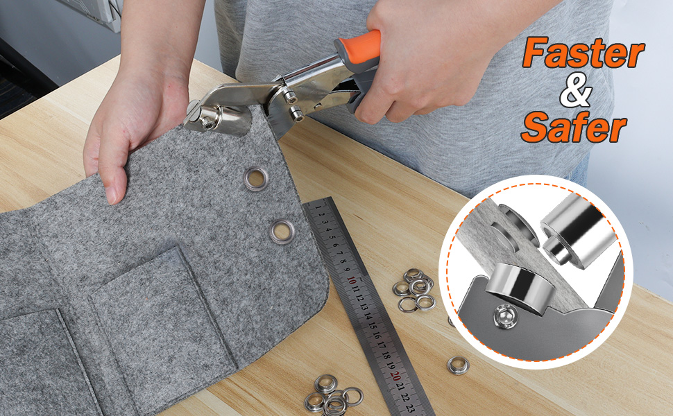 Eyelet Punch Kit, Professional Grommets Eyelets Set with 300