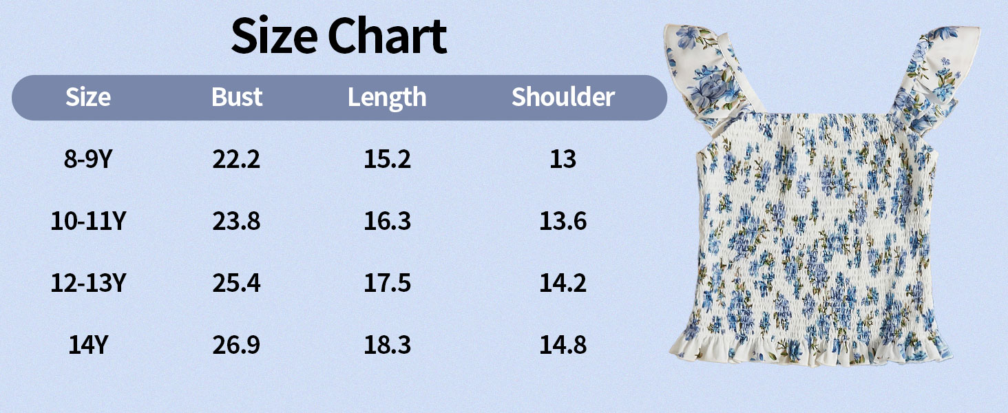 Shirred Square Neck Sleeveless Ruffle Hem All Over Floral Print Blouse Boho Crop Tops