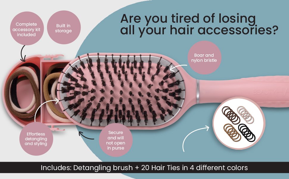 Pink Travel Hair Brush Pink Travel Brush Pink Wet Brush girls pink hair brush PINK TRAVEL WET