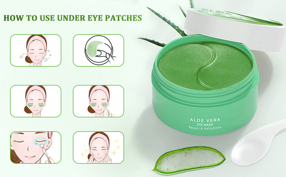 Unigee Aloe Vera Eye Mask, 70 Pcs Under Eye Patches, Eye