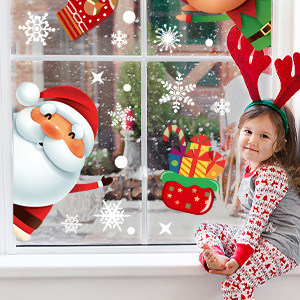 Christmas window clings