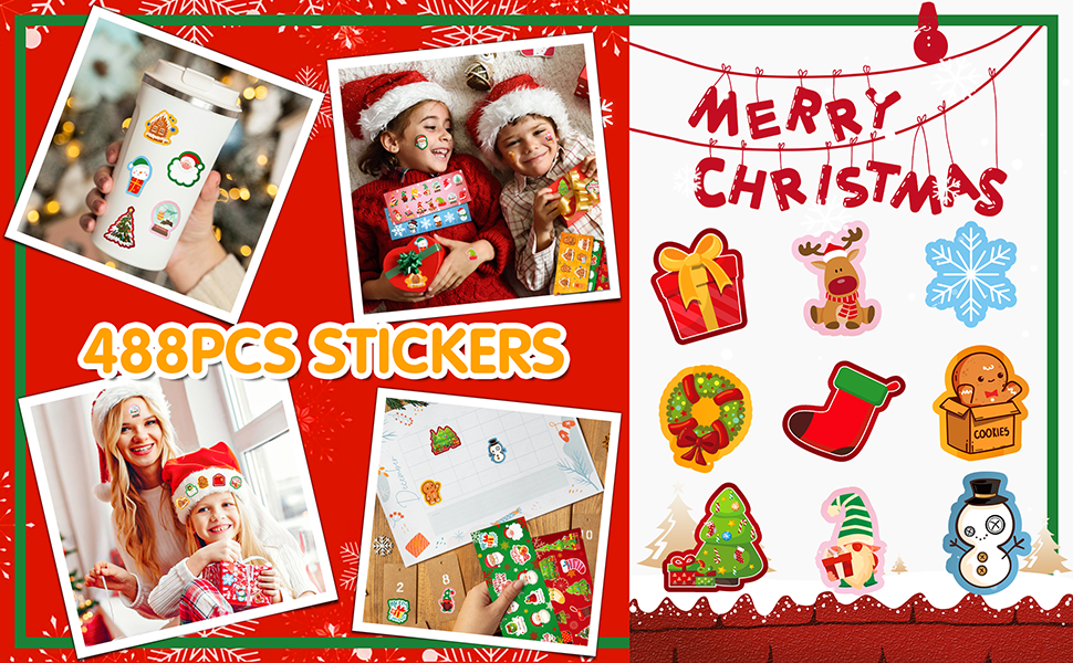 christmas stickers bulk