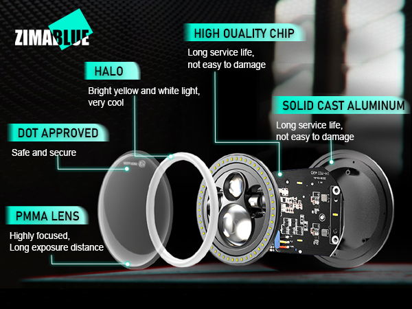 LUZ7jb64jimnyページ Amazon.com: ZIMABLUE 7 inch led Headlight Round 2pc