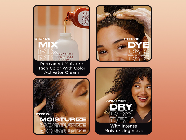 Clairol Textures & Tones Permanent Hair Dye, How to Use, Mix, Dye, Moisturize, Dry