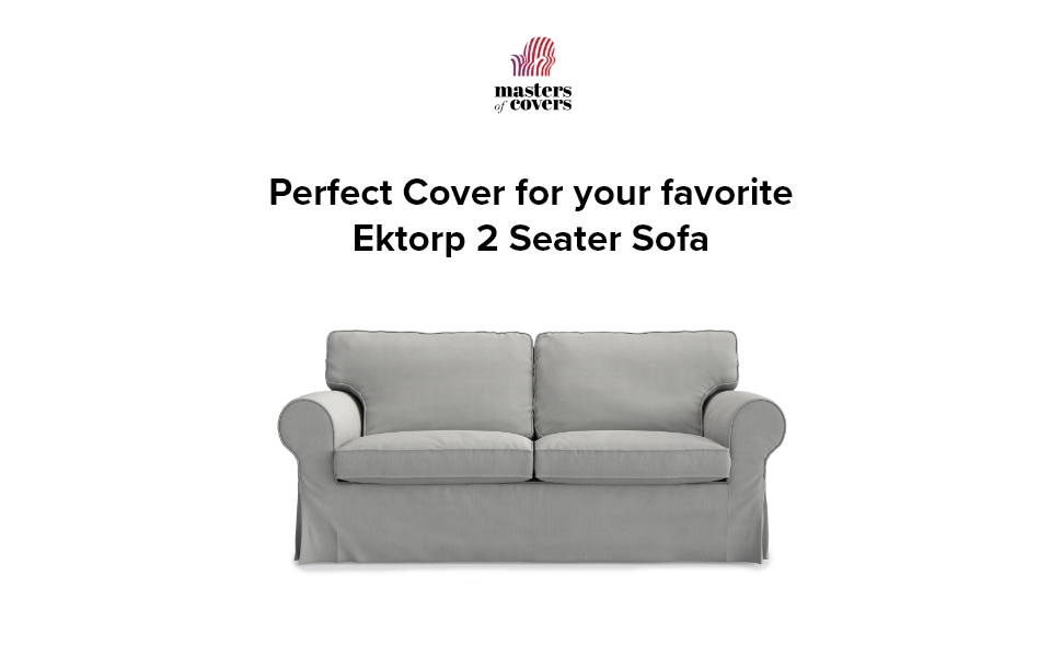 Pre Shrunk Cotton Ektorp Loveseat Sofa Cover for IKEA Two
