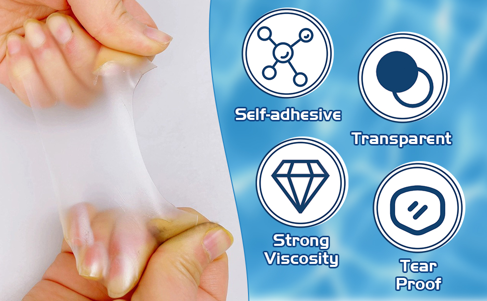 YounBeauty TPU Clear Repair Tape - Heavy Duty Waterproof Patch For