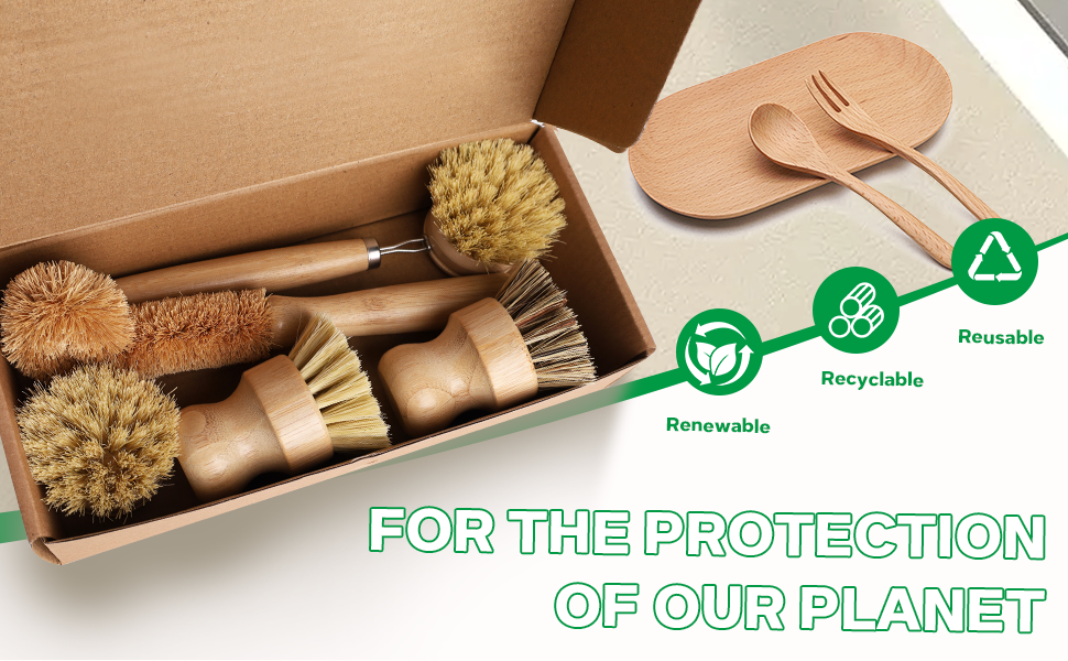 wooden brush set;dish brush set