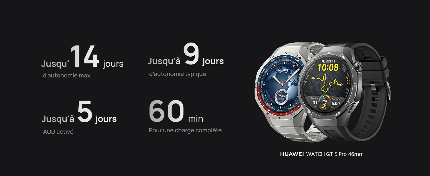HUAWEI Watch GT 5 Pro 42mm Montre Connectée Céramique Blanc + FreeBuds