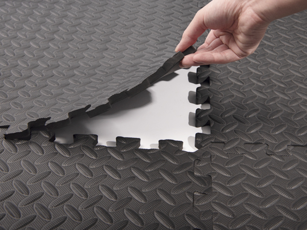 exercise interlocking mat 24 square feet 6 tiles for gym, equipmet