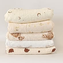 Gunnaicat Warm Cozy Double layered Baby Muslin Blanket