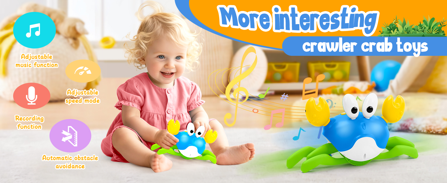 crawling crab baby toy