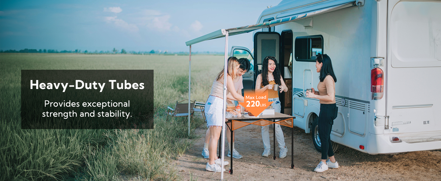 camping table adjustable
