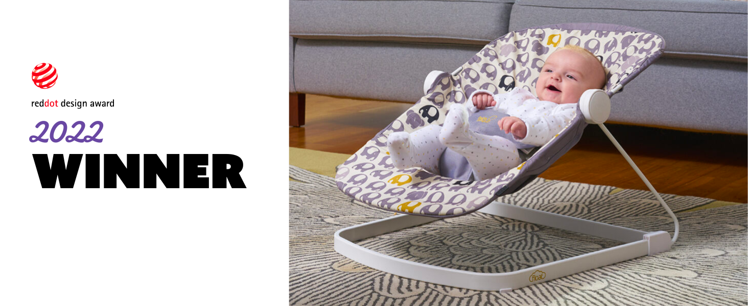 BABABING Float Baby Bouncer Reclining Baby Rocker with Contemporary