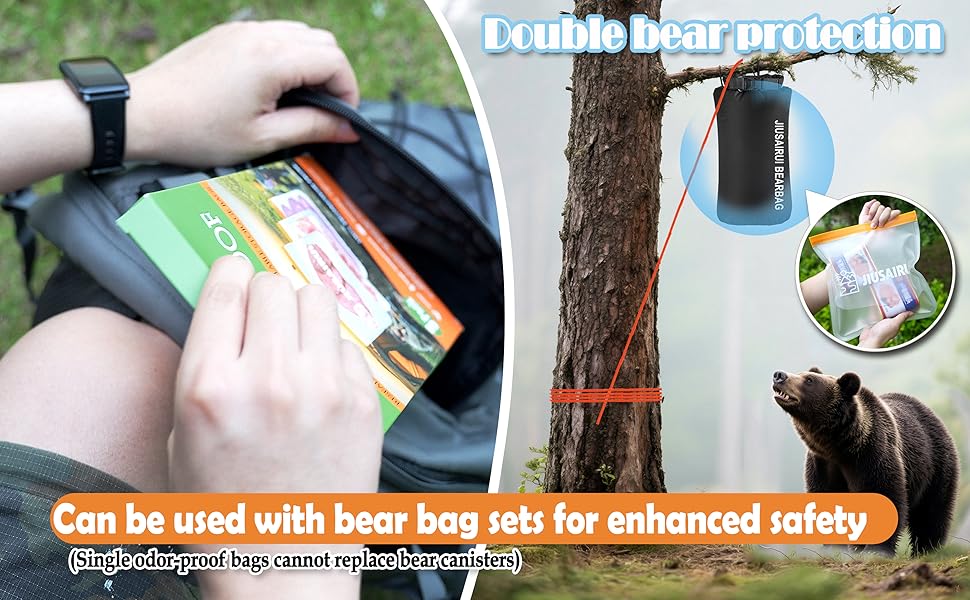 Use with a bear bag for double protection