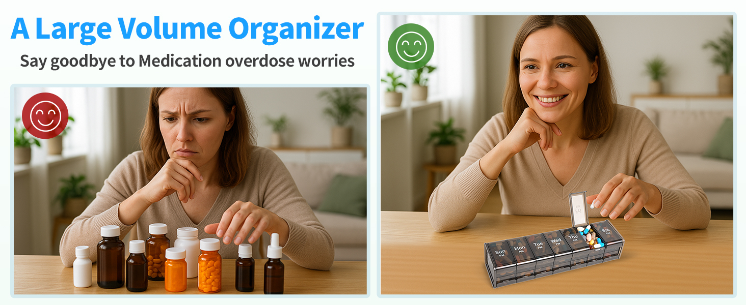 Weekly pill organizer