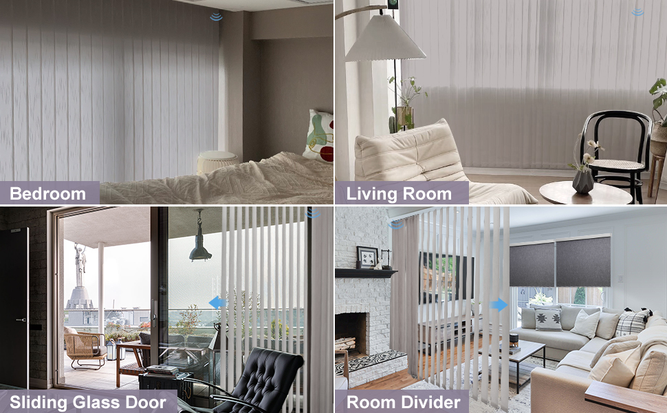 Graywind Motorized Half Shading Vertical Blinds Compatible