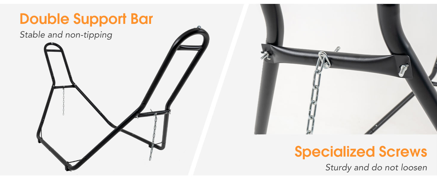 HARBOURSIDE HAMMOCKS Hammock Stand Only, Heavy Duty Steel