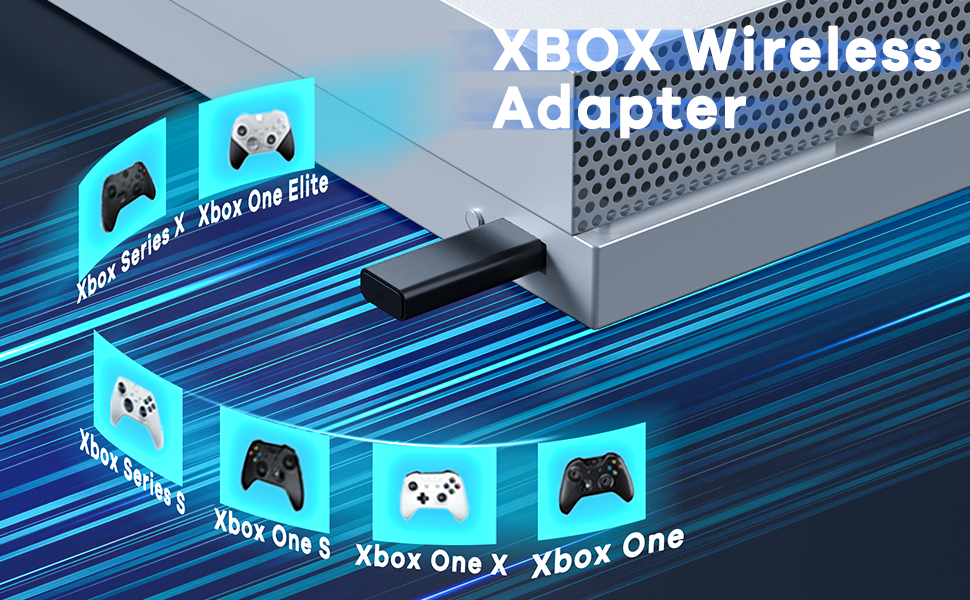 Rotacess Wireless Adapter for Xbox One/X/S Controller, Xbox