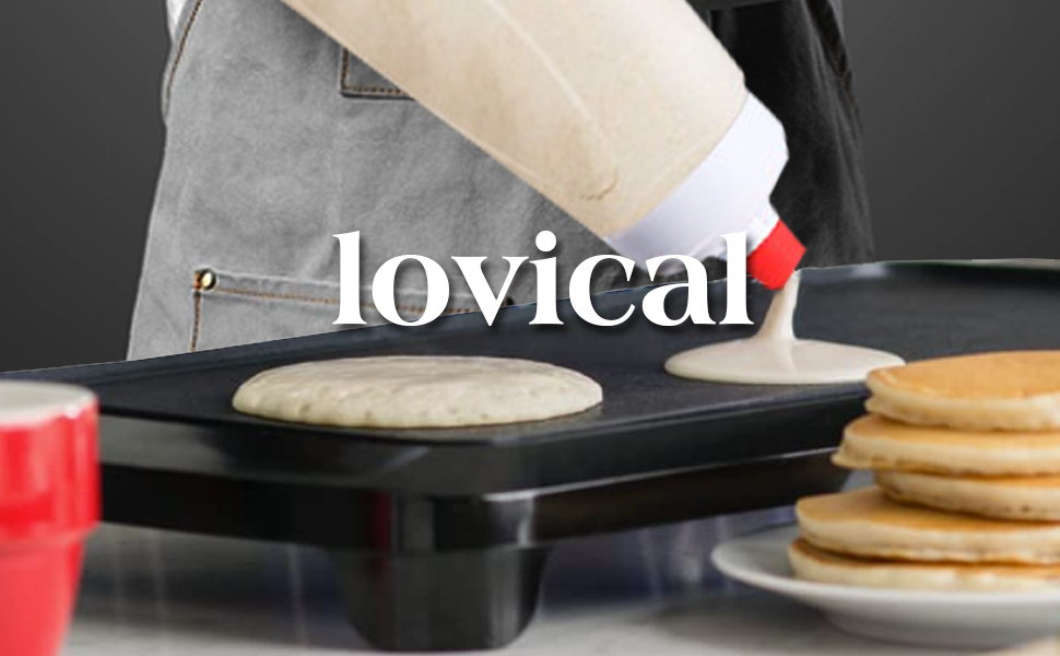 lovical Pancake Batter Dispenser and Mixer with BlenderBall Wire Whisk Batter Bottle