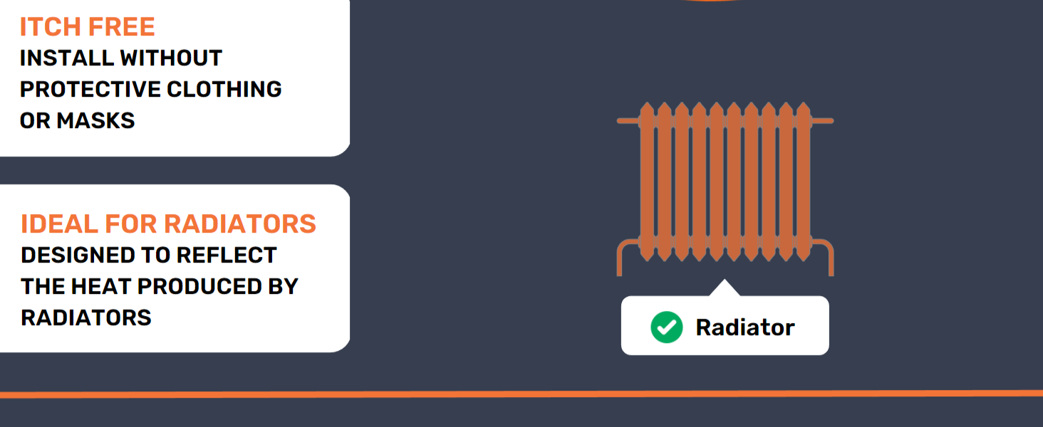 SuperFOIL Radiator Reflective Foil DIY Radpack 0.6m x 5m Includes Adhesive Pads Radiator