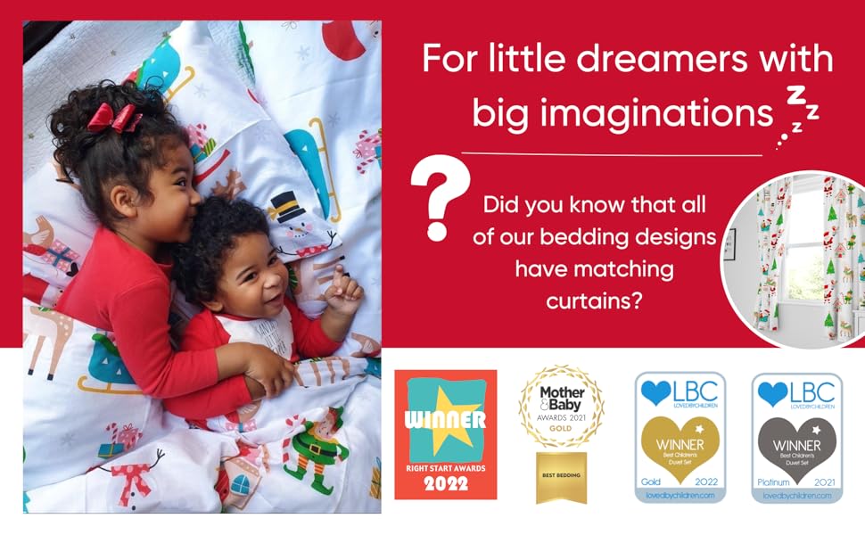 Bloomsbury Mill Christmas Bedding Set for Kids Toddler Bedding