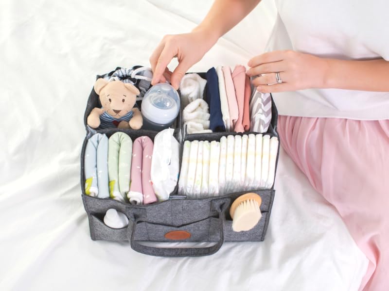 KeaBabies Baby Diaper Caddy Organizer Large Baby Organizer Diaper