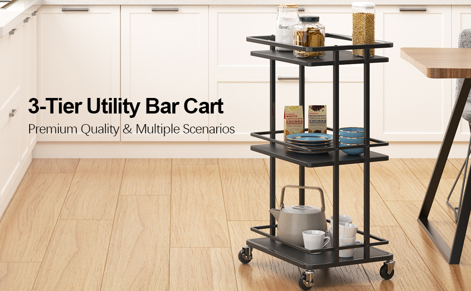 Tier serving cart